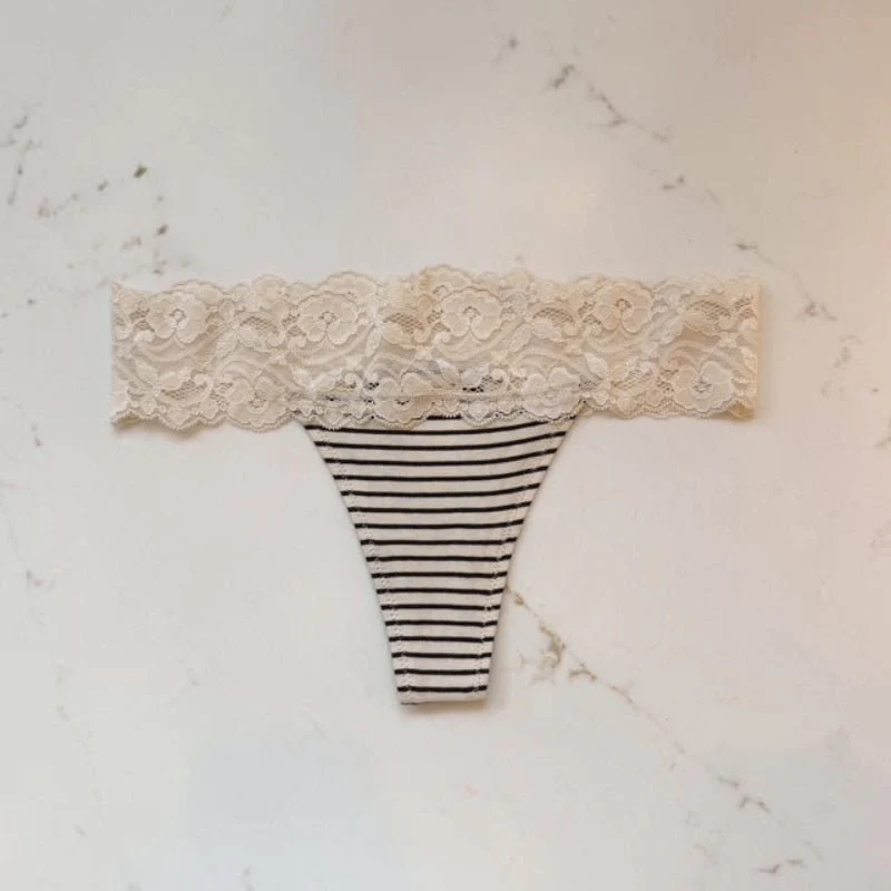 Organic Lace Waist Thong - Image 13
