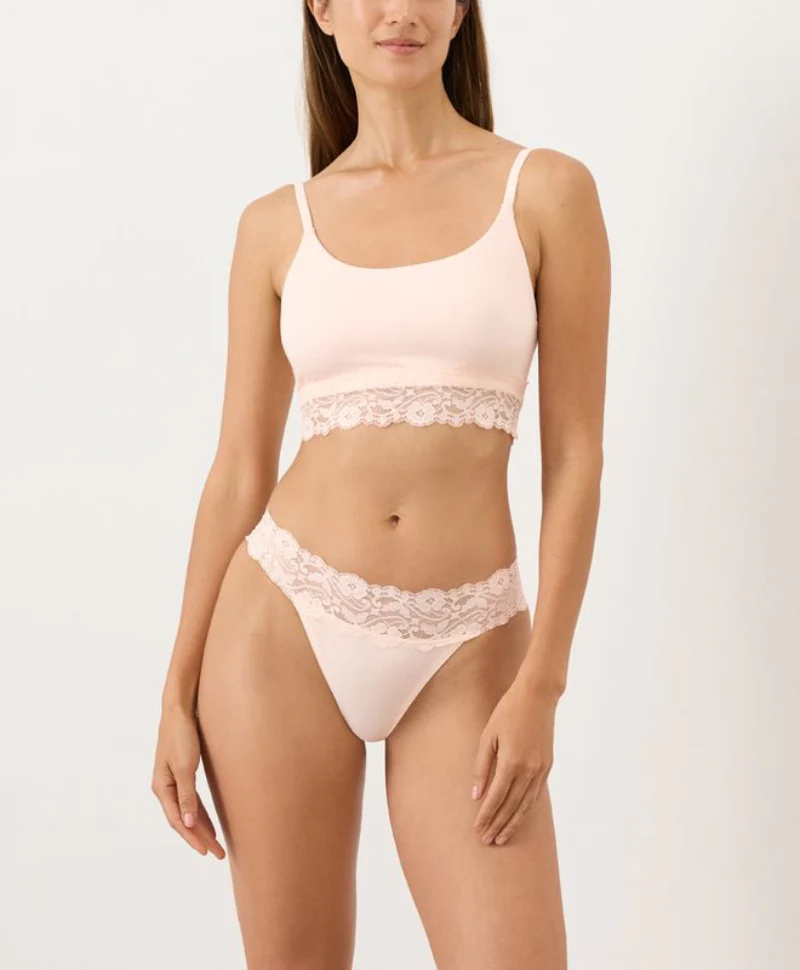 Organic Lace Waist Thong 3-Pack | Nearly Bare - Image 5