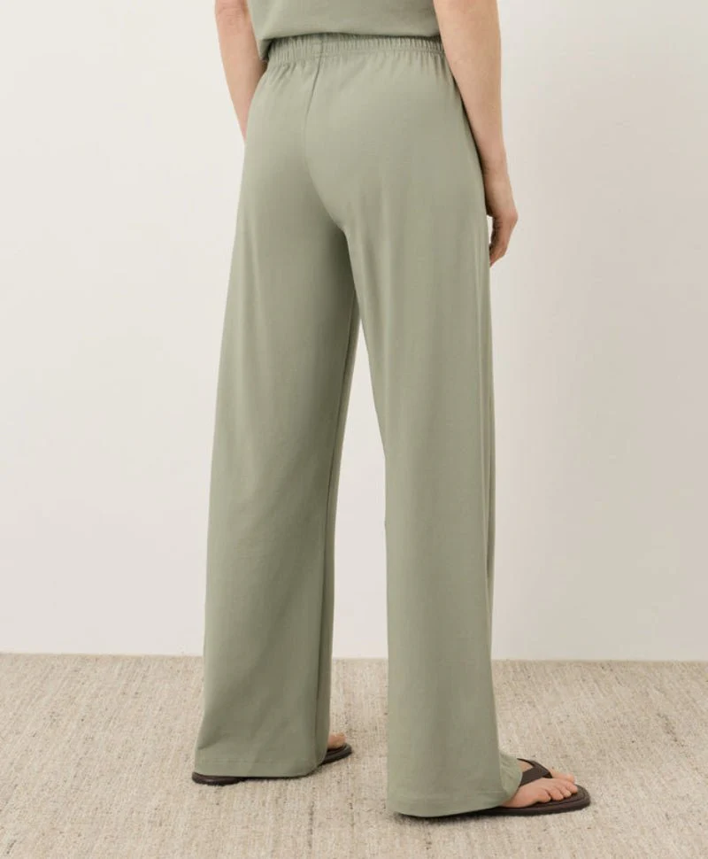 Organic Luxe Essential Wide Leg Pant | Seagrass - Image 2