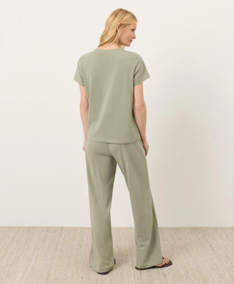 Organic Luxe Essential Wide Leg Pant | Seagrass - Image 5