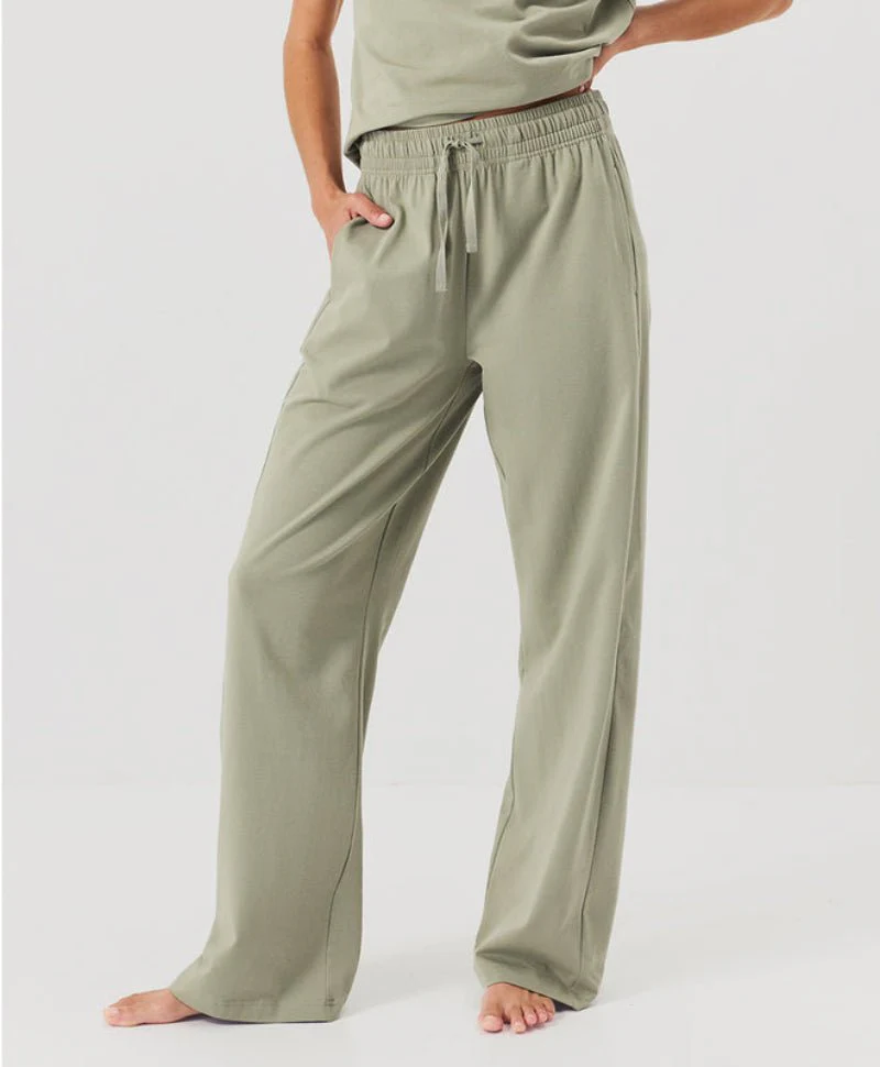 Organic Luxe Essential Wide Leg Pant | Seagrass - Image 6