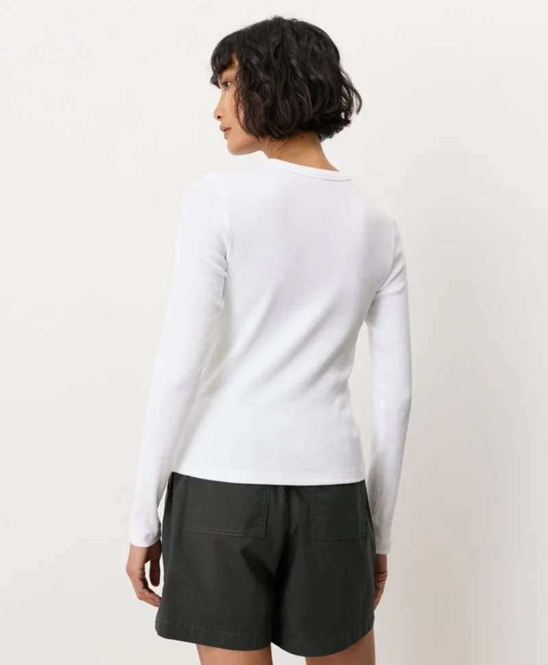 Organic Perfect Rib Crewneck Long Sleeve Tee - Image 10