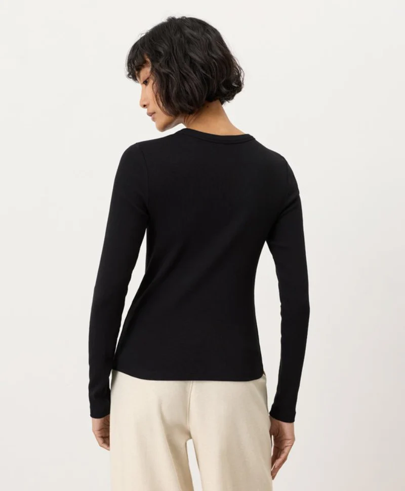 Organic Perfect Rib Crewneck Long Sleeve Tee - Image 4