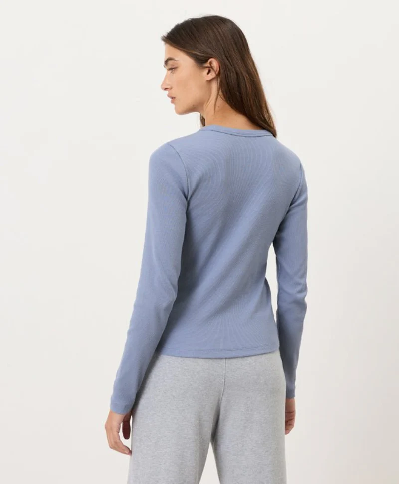 Organic Perfect Rib Crewneck Long Sleeve Tee - Image 7