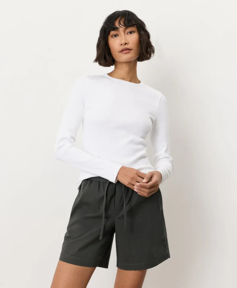 Organic Perfect Rib Crewneck Long Sleeve Tee - Image 8
