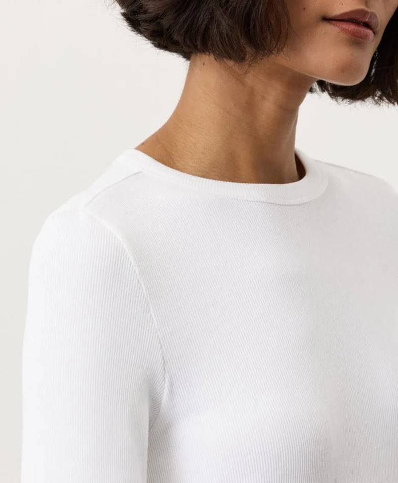 Organic Perfect Rib Crewneck Long Sleeve Tee - Image 9