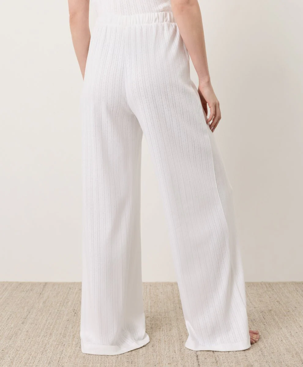 Organic Pointelle Wide Leg Pant - Image 7