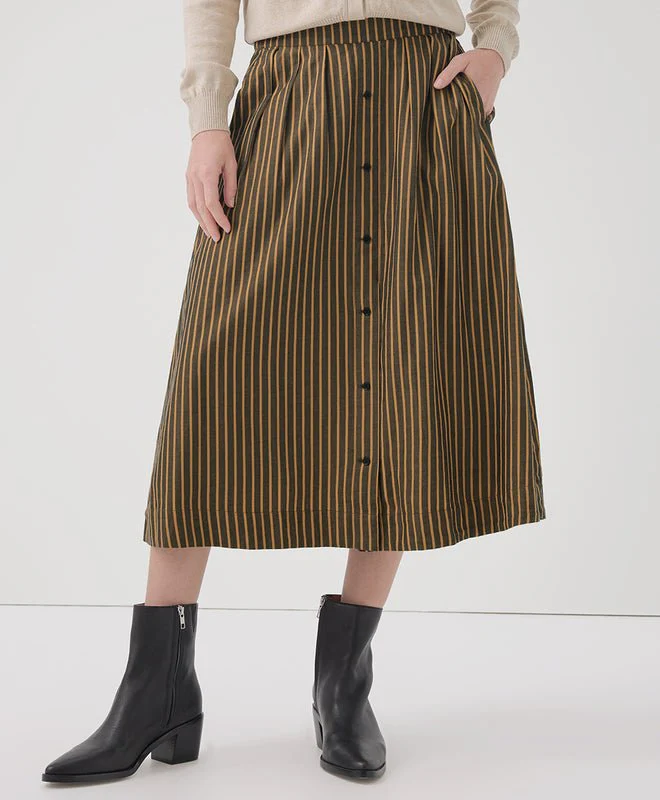 Women’s Organic Sunset Lightweight Cotton Button Skirt - Image 3