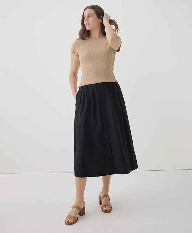 Women’s Organic Sunset Lightweight Cotton Button Skirt - Image 6