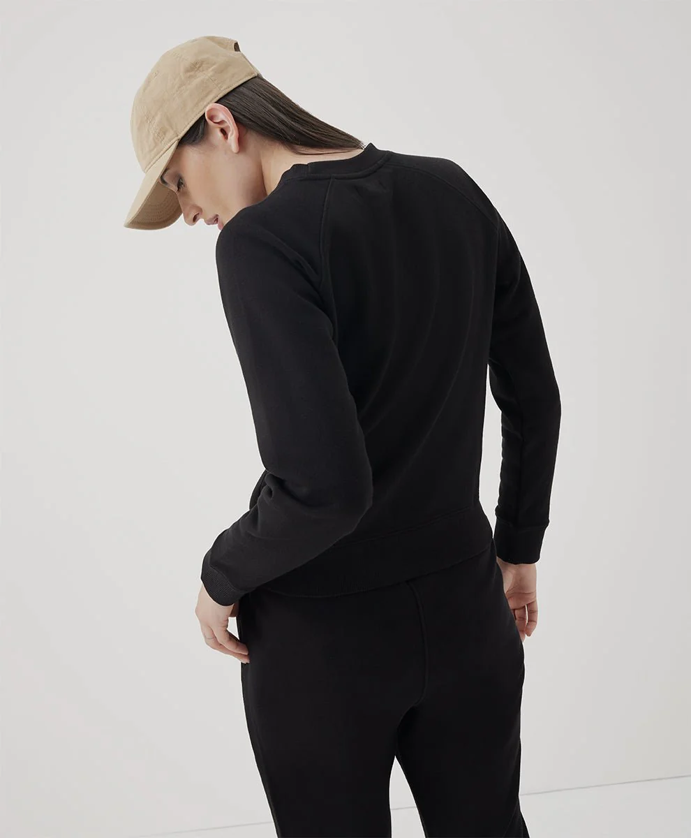 Women’s Organic Essential Loopback Terry Crew Sweatshirt - Image 4