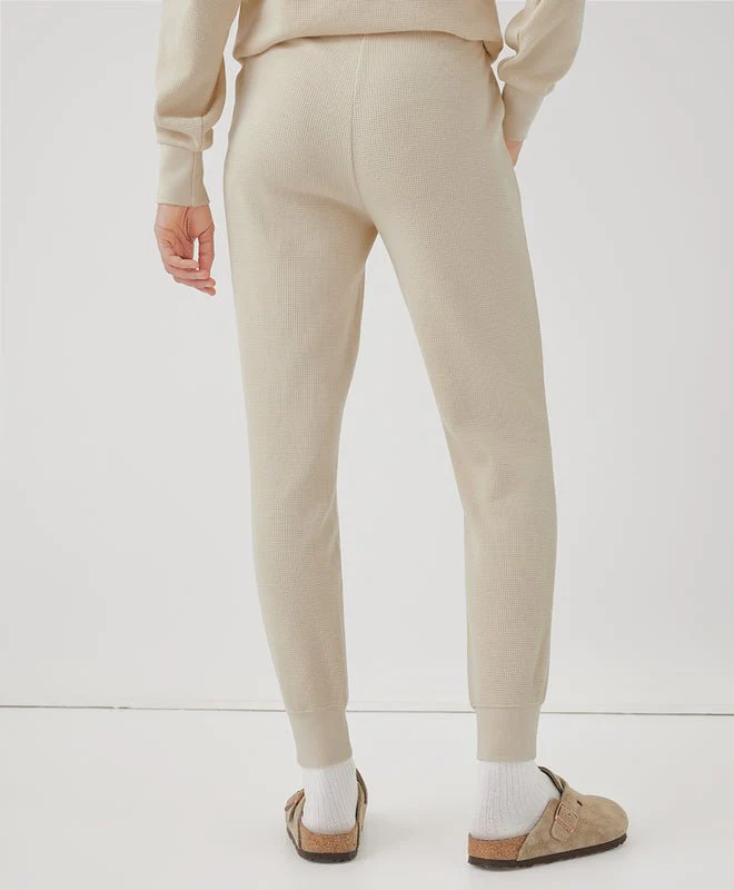 Women’s Organic Thermal Waffle Snap Jogger - Image 3