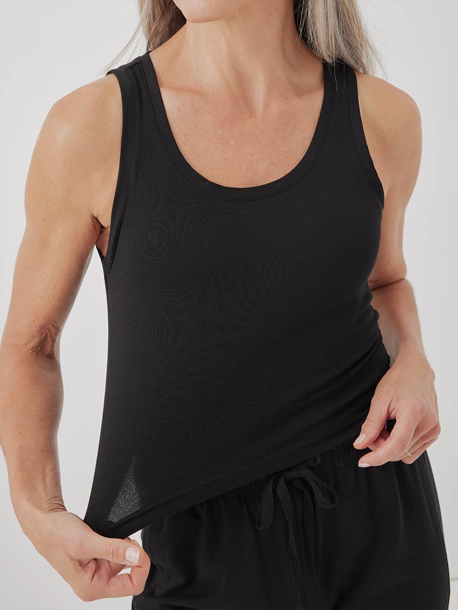 Women's Organic Cool Stretch Cropped Lounge Tank - Image 4
