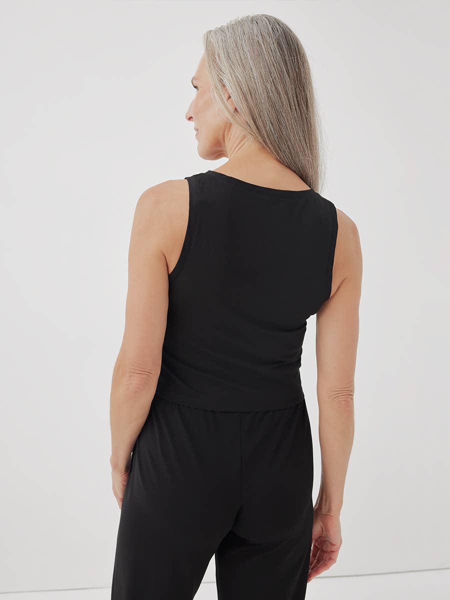 Women's Organic Cool Stretch Cropped Lounge Tank - Image 5