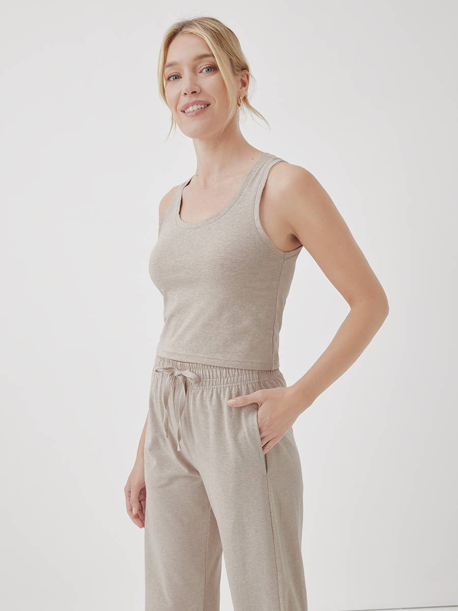 Women's Organic Cool Stretch Cropped Lounge Tank - Image 6