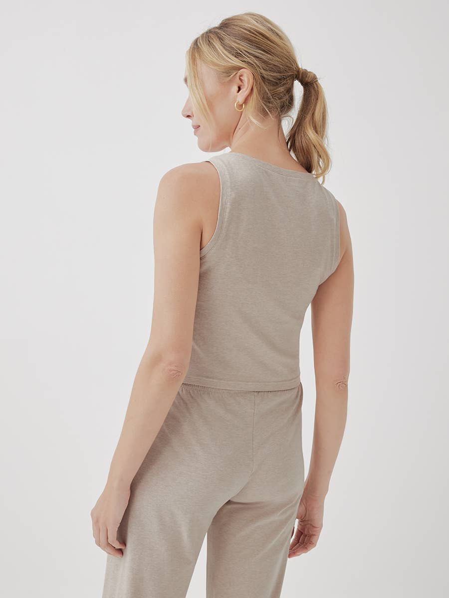 Women's Organic Cool Stretch Cropped Lounge Tank - Image 7