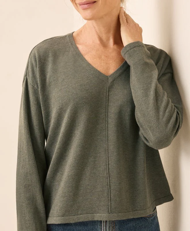 Women's Organic Classic Fine Knit Relaxed Sweater - Image 3