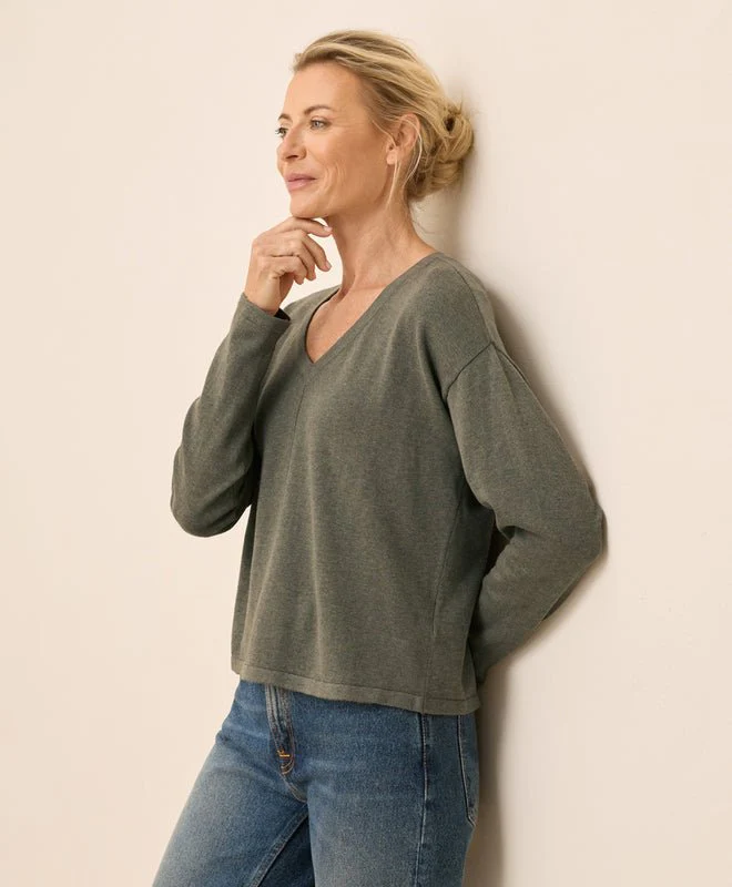 Women's Organic Classic Fine Knit Relaxed Sweater - Image 4