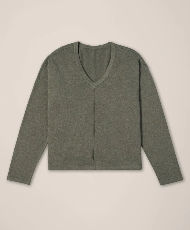 Women's Organic Classic Fine Knit Relaxed Sweater - Image 6