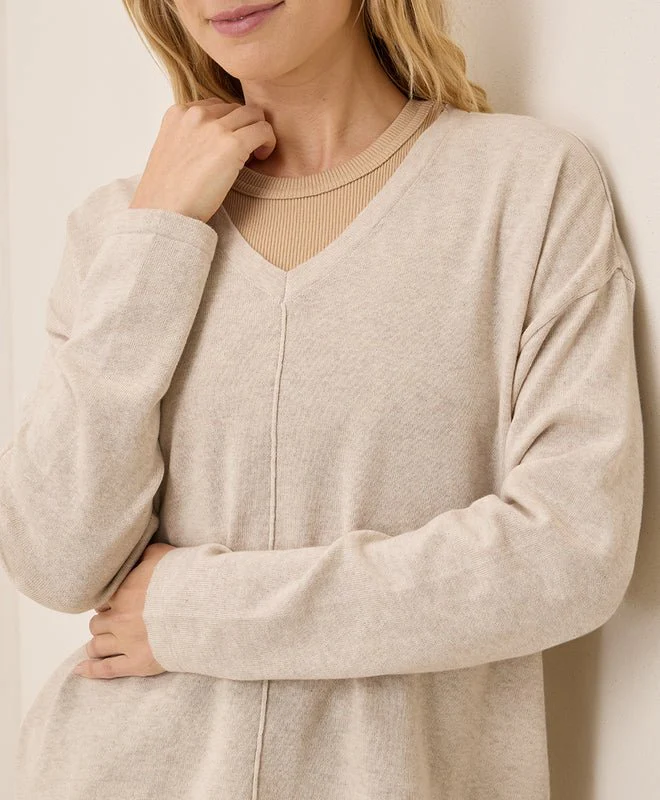 Women's Organic Classic Fine Knit Relaxed Sweater - Image 7
