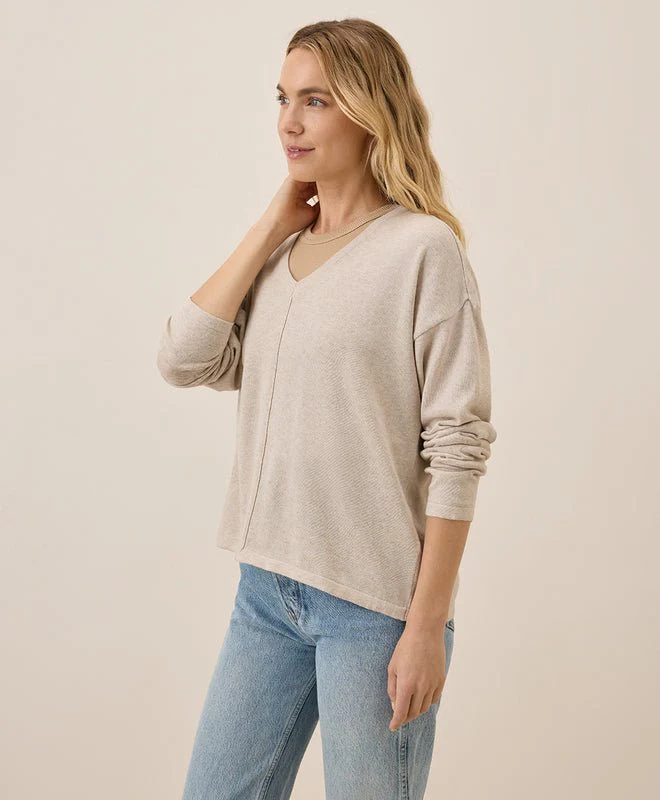 Women's Organic Classic Fine Knit Relaxed Sweater - Image 9