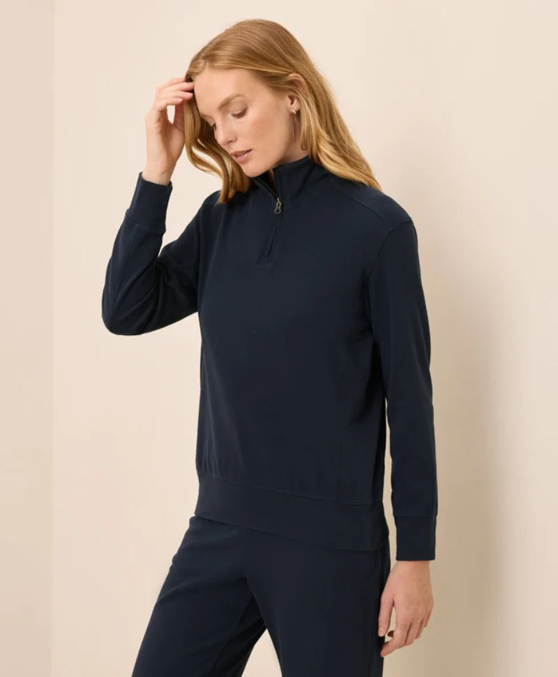 Women's Organic CloudKnit Half Zip - Image 11