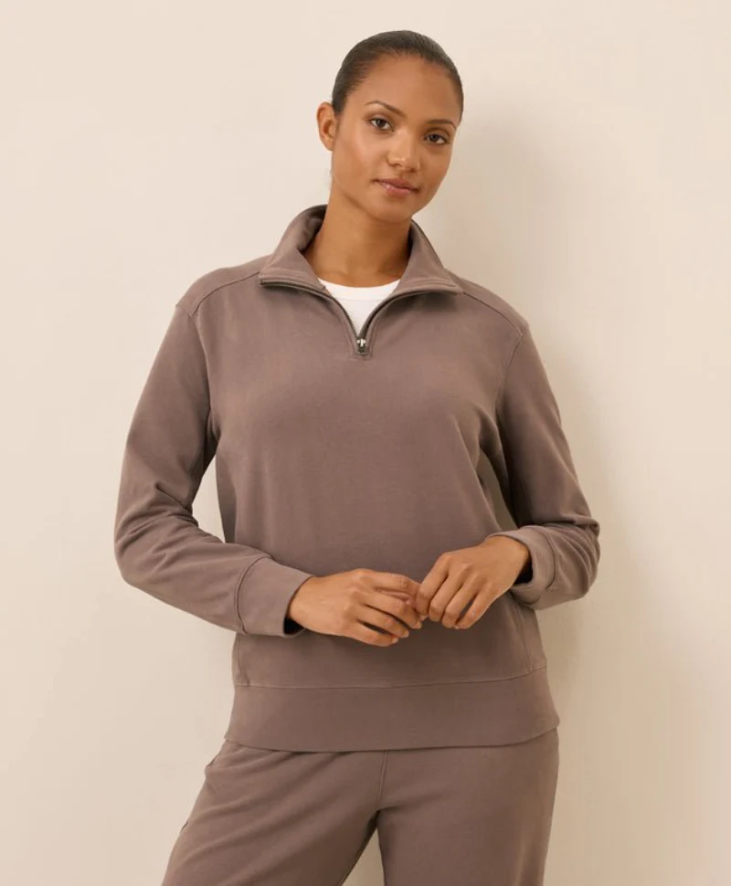 Women's Organic CloudKnit Half Zip - Image 2