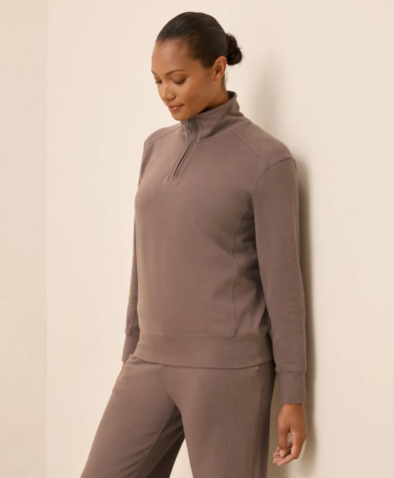 Women's Organic CloudKnit Half Zip - Image 7