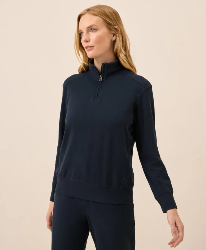 Women's Organic CloudKnit Half Zip - Image 9