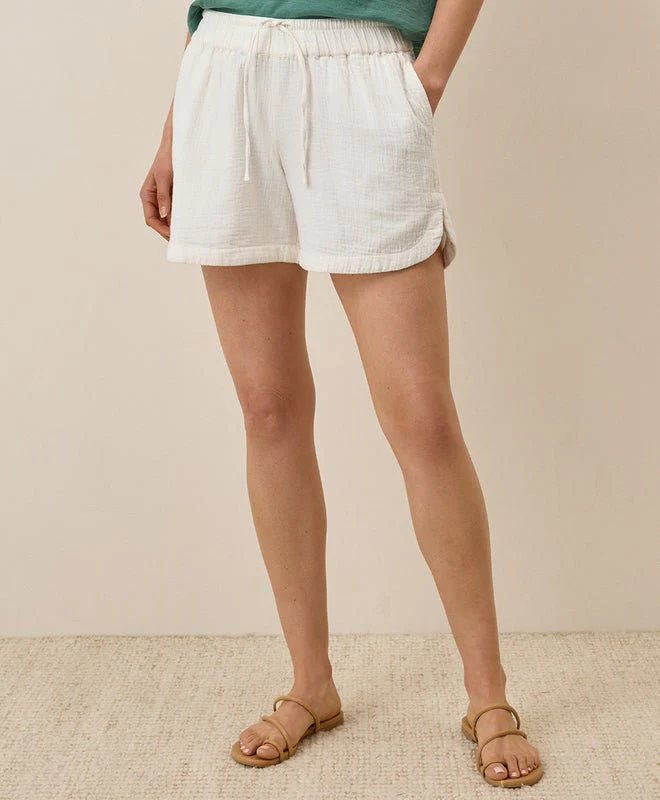 Women's Organic Coastal Double Gauze Curved Hem Short - Image 6