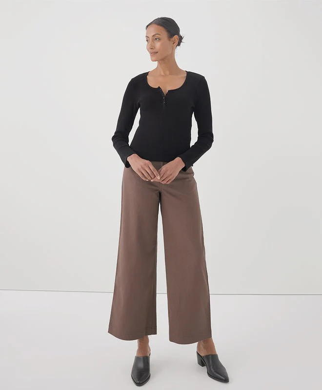 Women's Organic Favorite Rib Henley Long Sleeve Top - Image 2