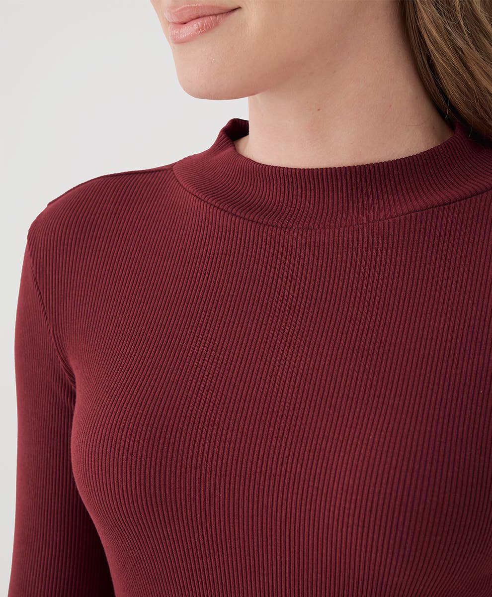 Women's Organic Favorite Rib Mockneck Top - Image 5