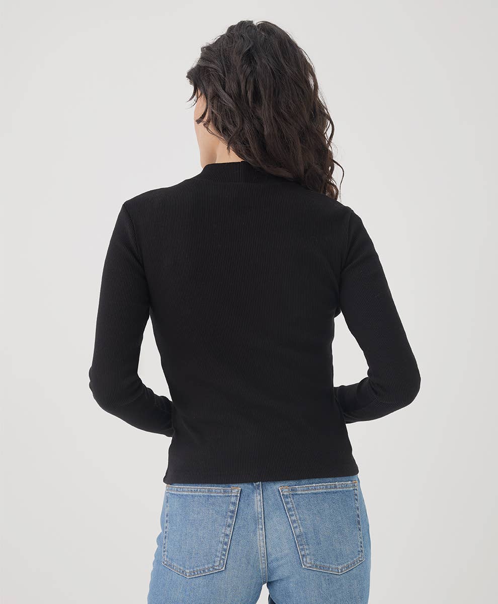 Women's Organic Favorite Rib Mockneck Top - Image 7