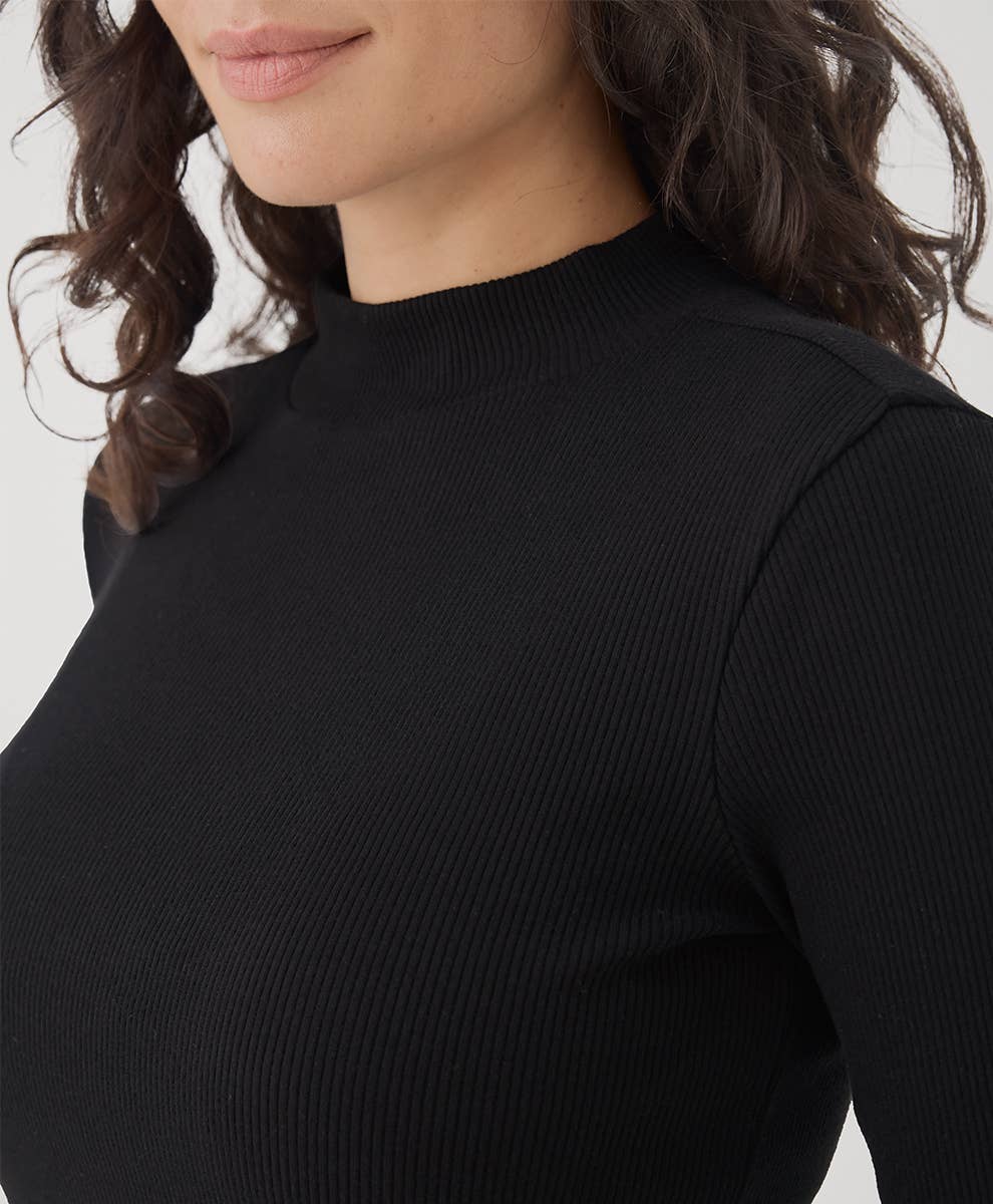 Women's Organic Favorite Rib Mockneck Top - Image 8