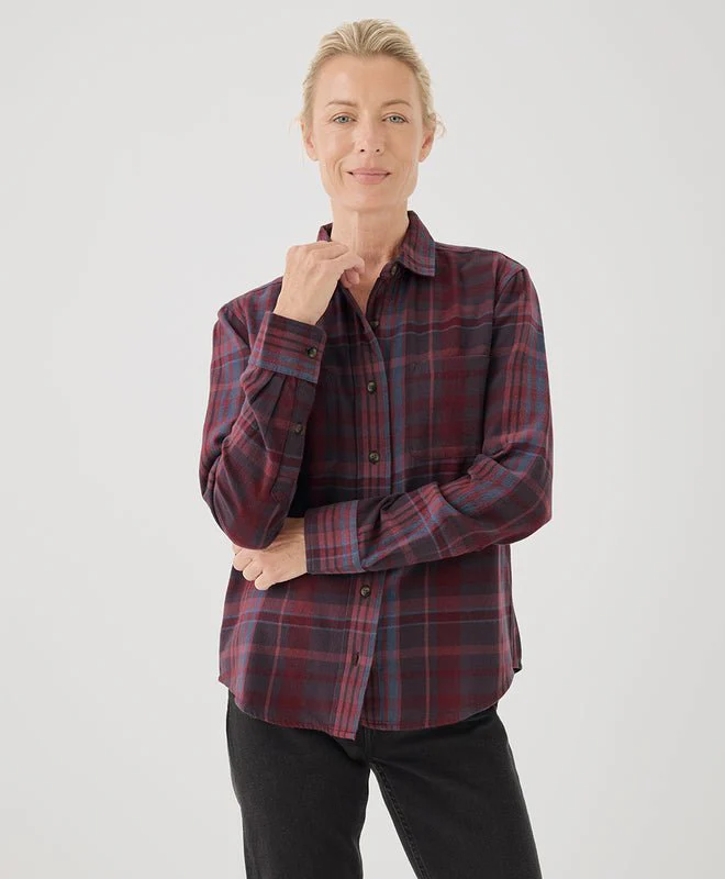 Women's Organic Fireside Flannel Button Up Shirt - Image 2