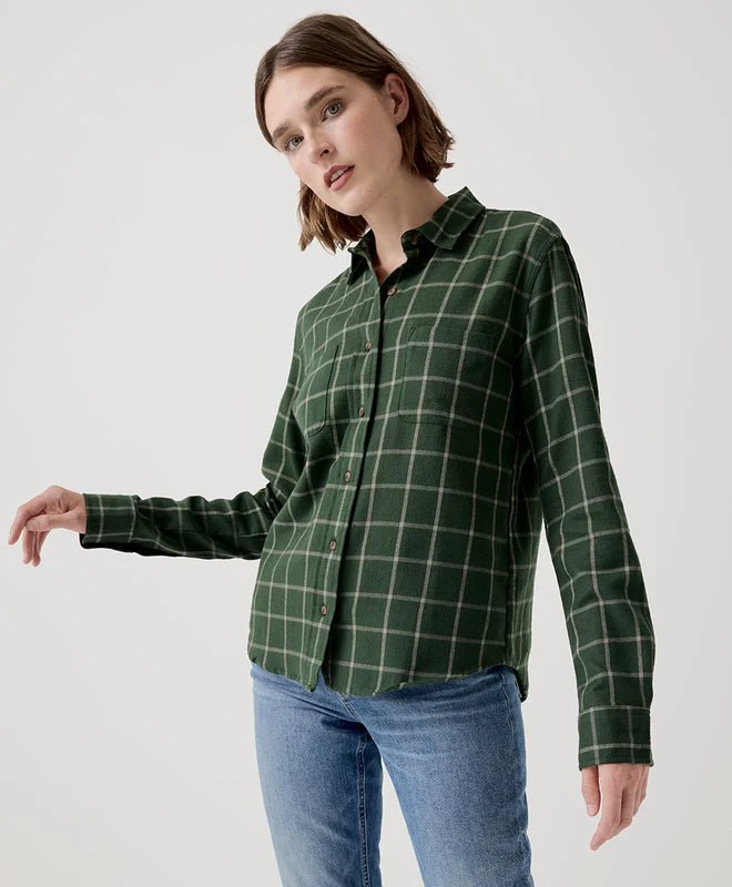 Women's Organic Fireside Flannel Button Up Shirt - Image 3