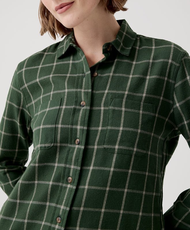 Women's Organic Fireside Flannel Button Up Shirt - Image 5
