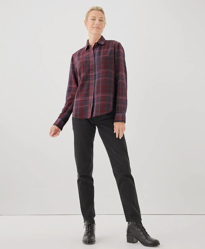 Women's Organic Fireside Flannel Button Up Shirt - Image 7