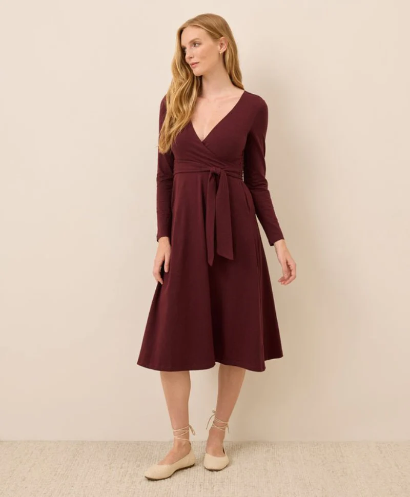 Women's Organic Fit & Flare Wrap Dress - Image 3