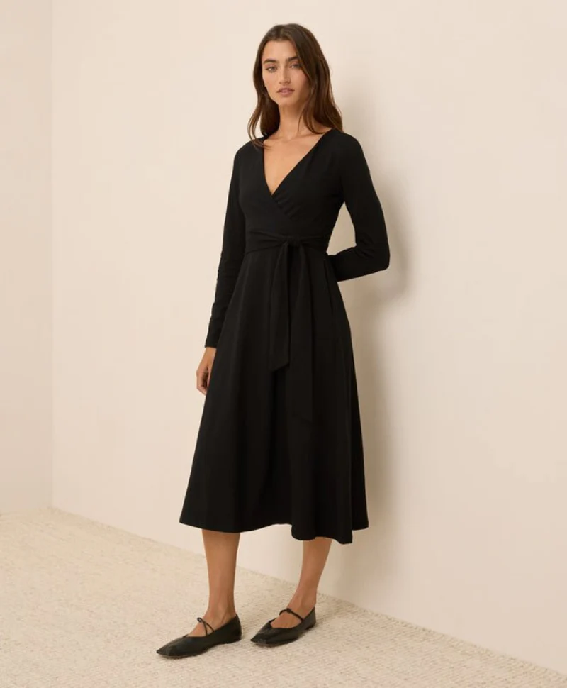 Women's Organic Fit & Flare Wrap Dress - Image 8