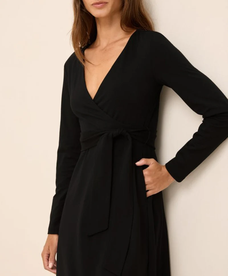 Women's Organic Fit & Flare Wrap Dress - Image 9