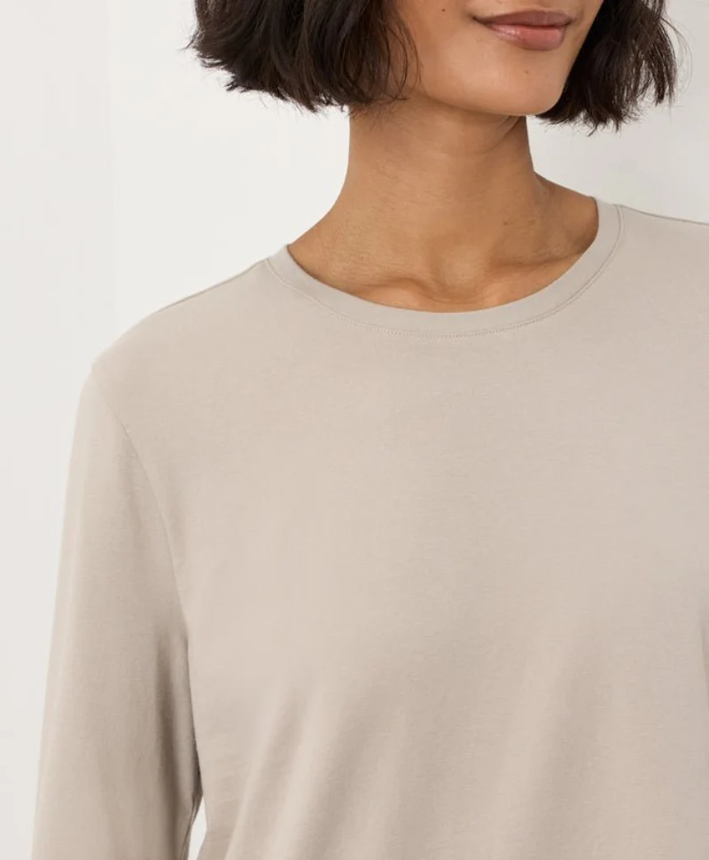Organic Luxe Essential Crewneck Long Sleeve Tee - Image 10