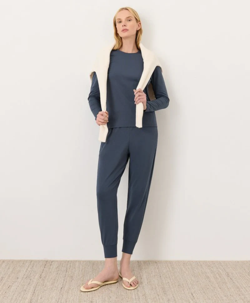 Organic Luxe Essential Crewneck Long Sleeve Tee - Image 13