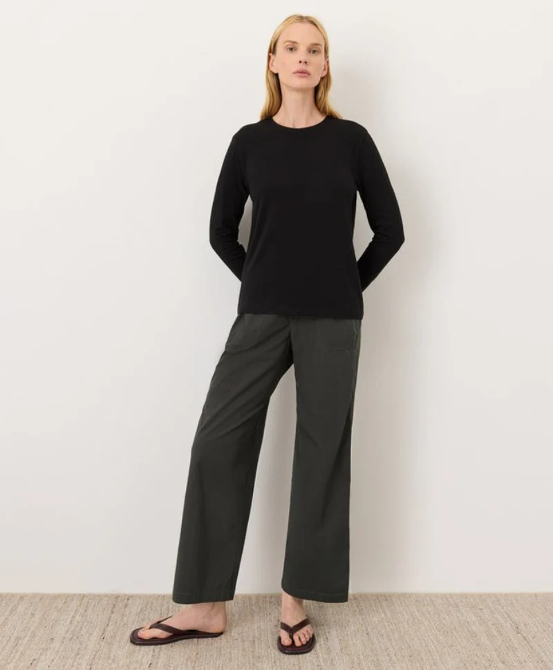 Organic Luxe Essential Crewneck Long Sleeve Tee - Image 5