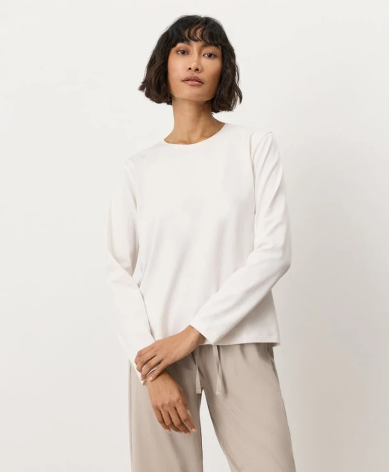 Organic Luxe Essential Crewneck Long Sleeve Tee - Image 7