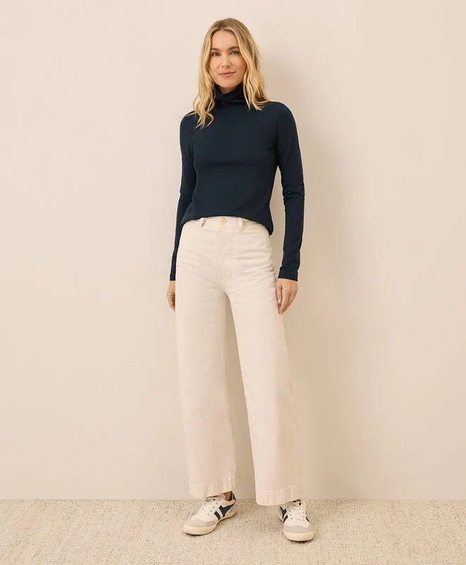 Women's Organic Luxe Stretch Jersey Slim Turtleneck - Image 12
