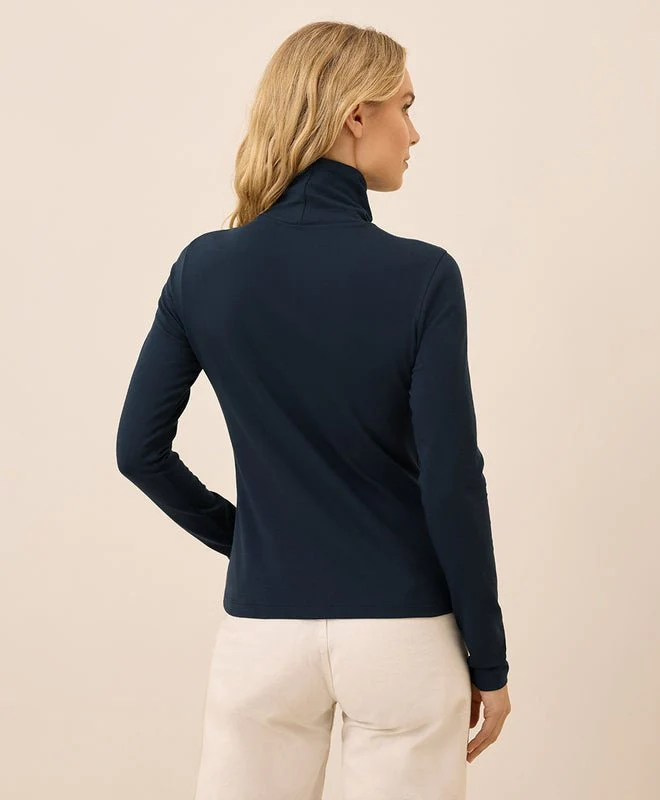 Women's Organic Luxe Stretch Jersey Slim Turtleneck - Image 13