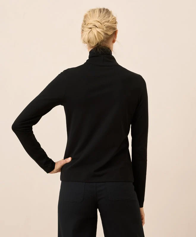Women's Organic Luxe Stretch Jersey Slim Turtleneck - Image 5