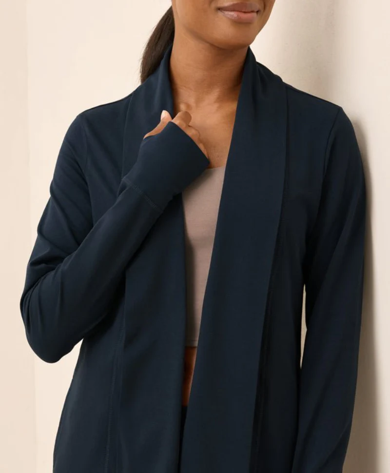 Women's Organic Luxe Stretch Jersey Swing Cardigan - Image 2