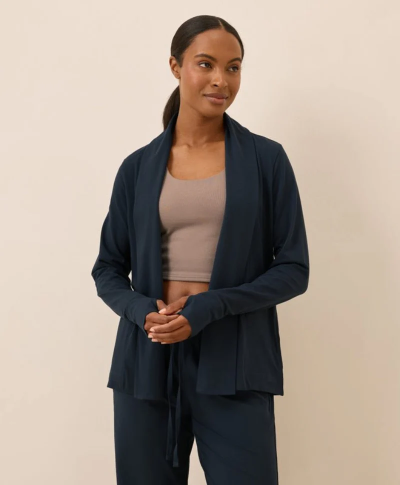 Women's Organic Luxe Stretch Jersey Swing Cardigan - Image 7