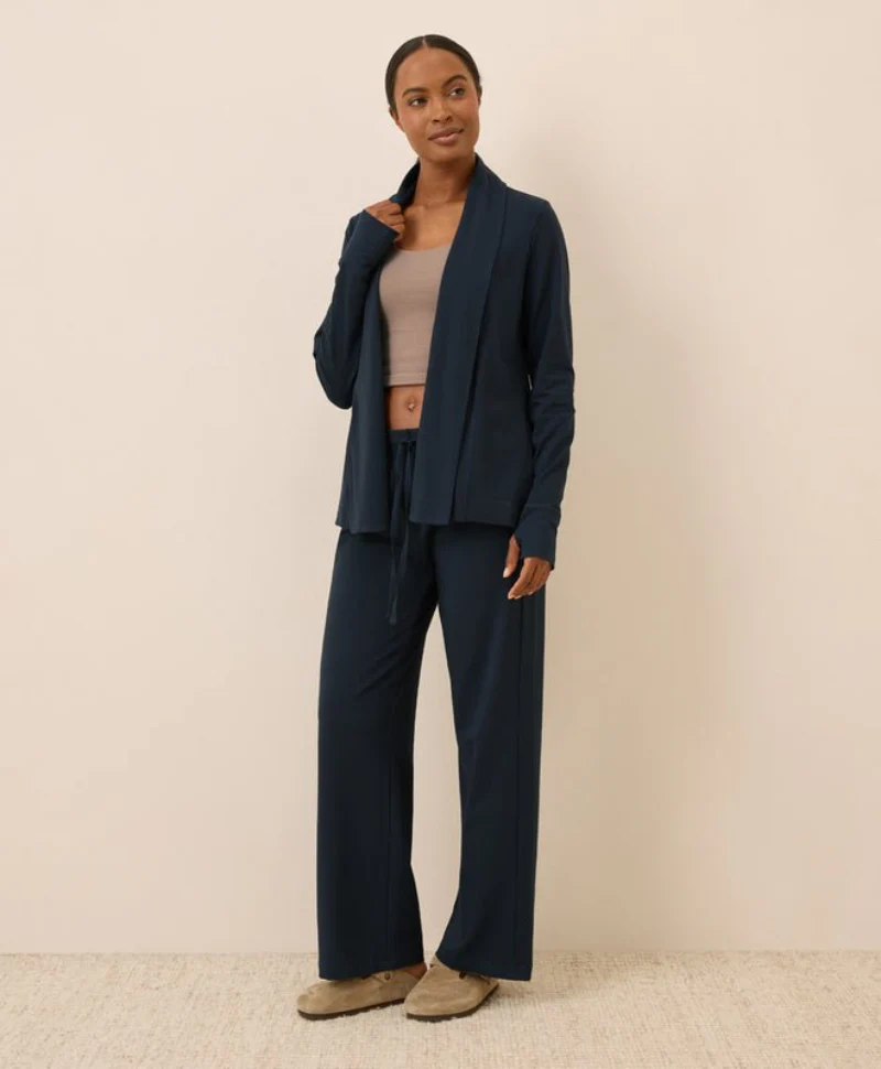 Women's Organic Luxe Stretch Jersey Swing Cardigan - Image 8